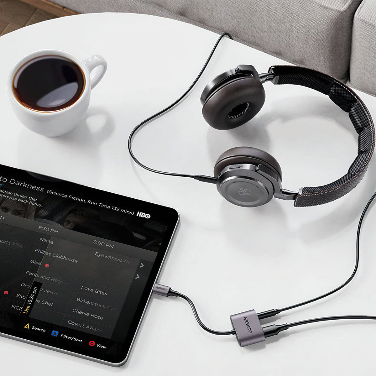 USB-C to 3.5mm / USB-C UGREEN CM231 Audio Adapter, Gray