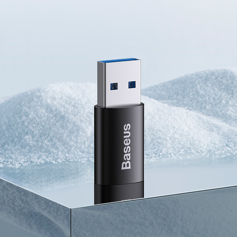 Baseus Ingenuity USB-C to USB-A USB-C Charging and Data Adapter, Black ZJJJQ00010101