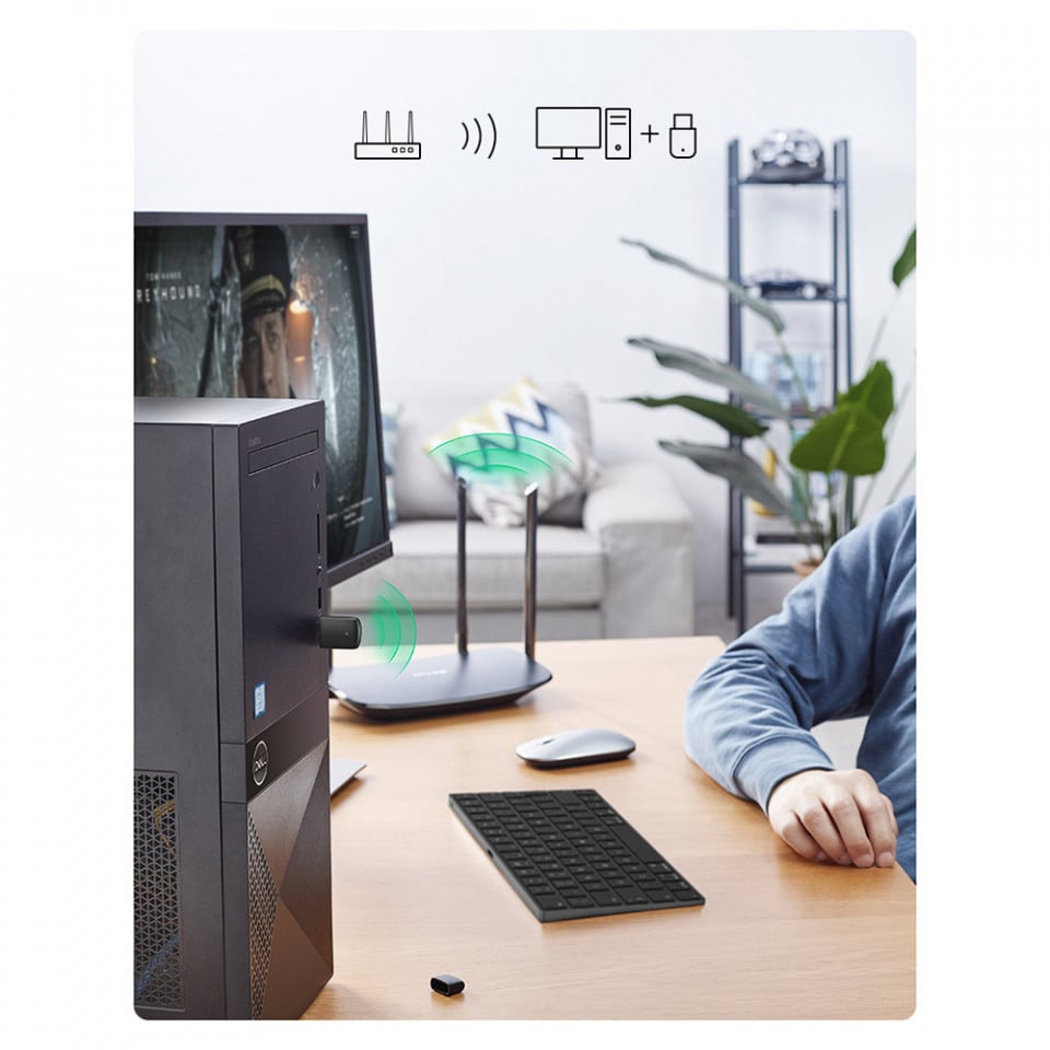 UGREEN CM448 Wireless Adapter, Dual Band, Black