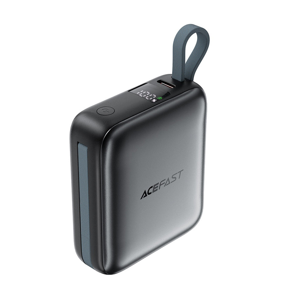 Acefast M23 External Battery, 10000mAh, 22.5W, QC + PD, 1 x Lightning - 2 x USB-C, Gray