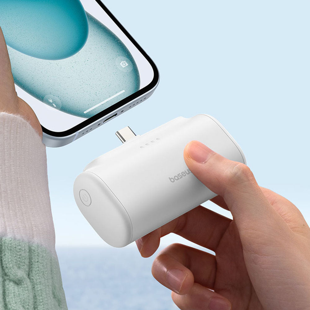 Baseus Compact External Battery, 5000mAh, 20W, PD, 2 x USB-C, Blue P10068306313-00