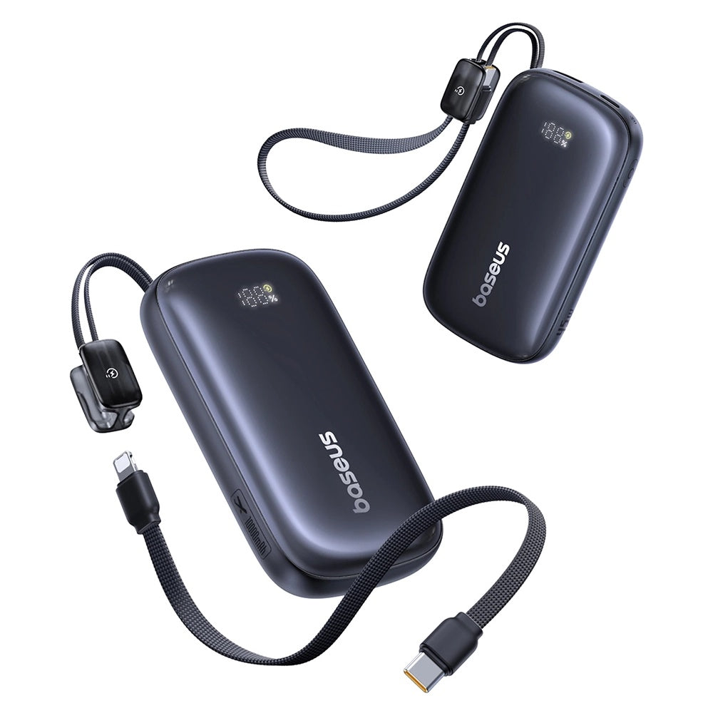 Baseus EnerFill FC21 Qpow 3 Ultra External Battery, 10000mAh, 45W, QC + PD, 1 x USB-A - 1 x USB-C, Black E0027Q00