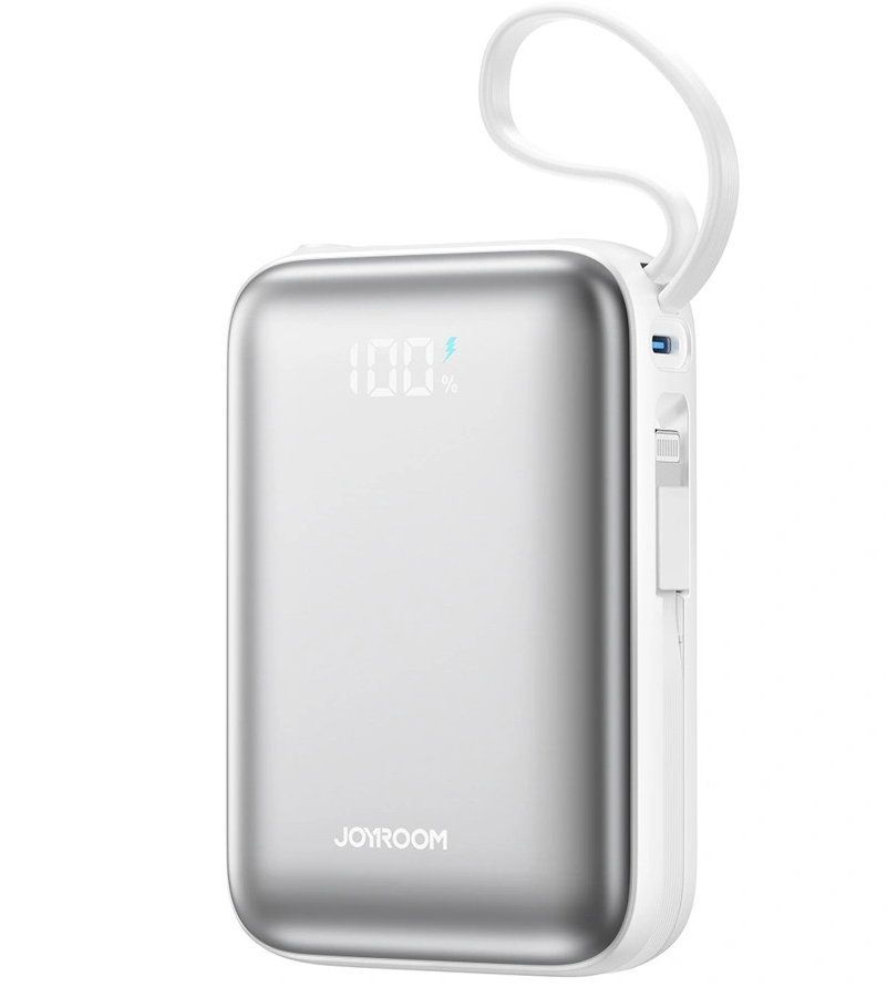 Joyroom JR-PBF29 External Battery, 20000mAh, 22.5W, QC + PD, 1 x Lightning - 2 x USB-C, White