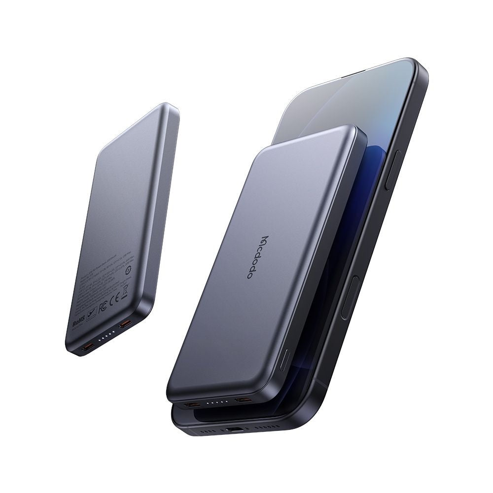 McDodo MC-3781 Meta External Battery, 10000mAh, 20W, PD, 2 x USB-C, Black