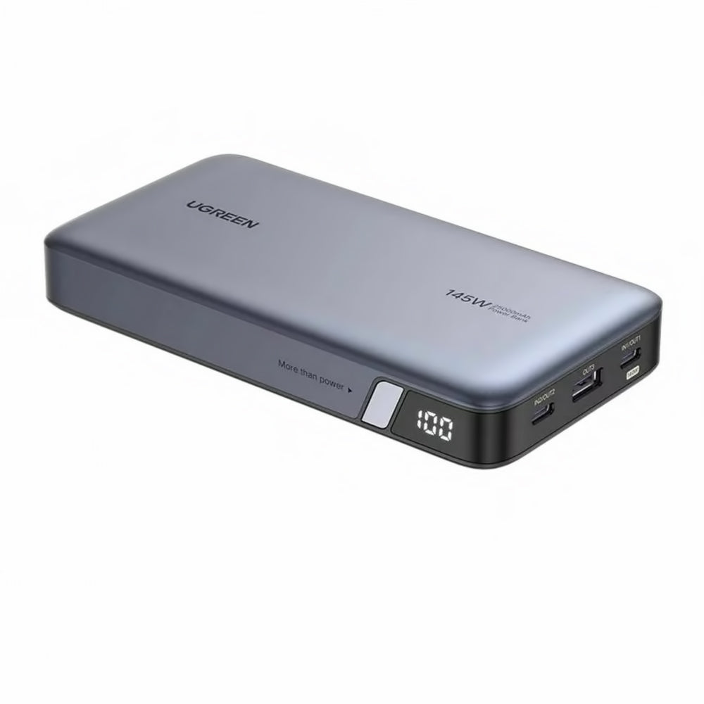 UGREEN PB205 External Battery, 25000mAh, 145W, QC + PD, 1 x USB-A - 2 x USB-C, Gray