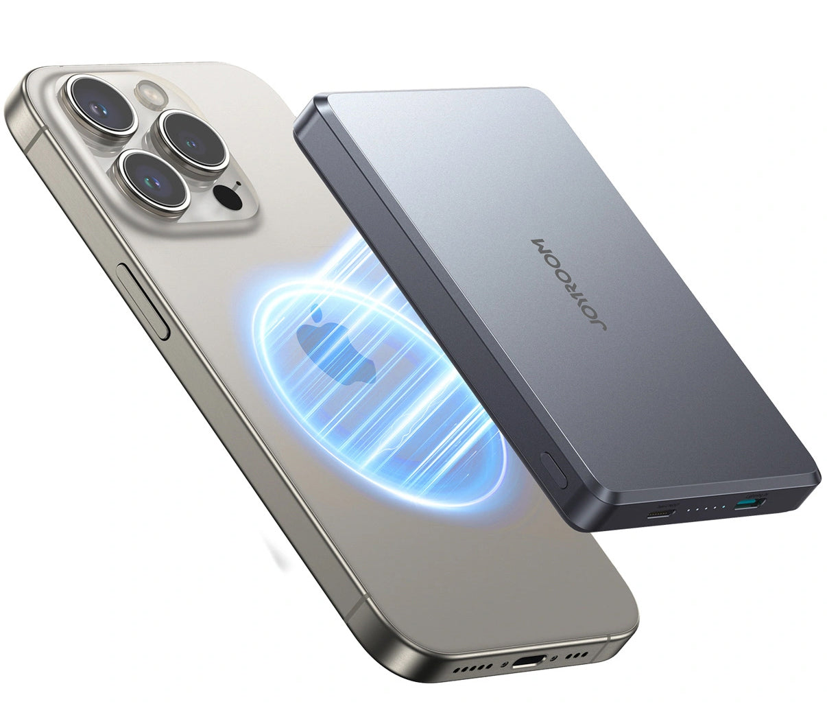 Joyroom JR-PBM08 Pro Wireless External Battery, 10000mAh, 22.5W, PD + FQI, 1 x QI - 2 x USB-C, Gray