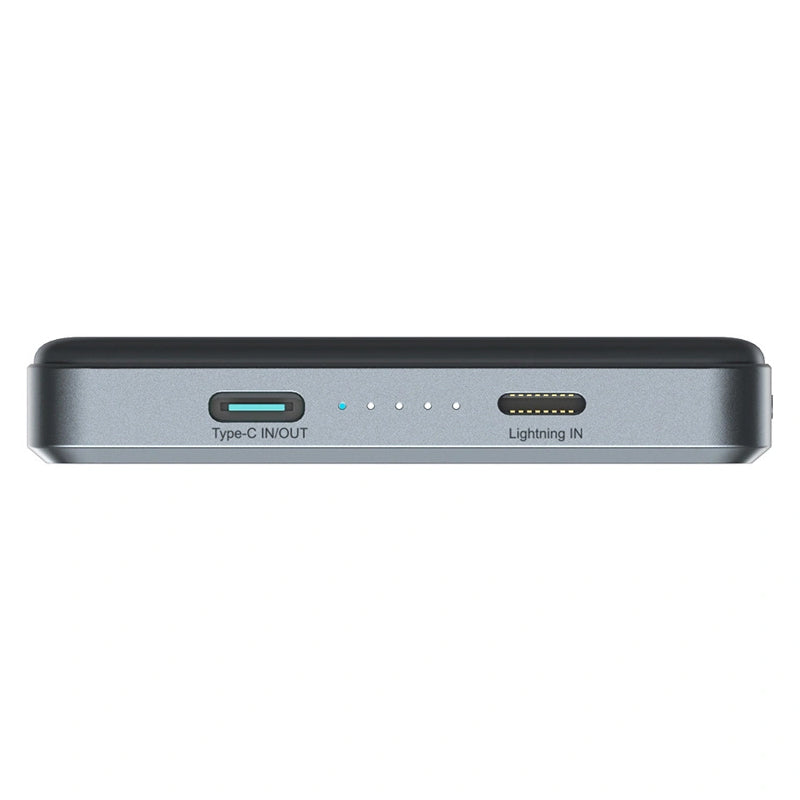 Joyroom JR-PBM08 Pro Wireless External Battery, 10000mAh, 22.5W, PD + FQI, 1 x QI - 2 x USB-C, Gray