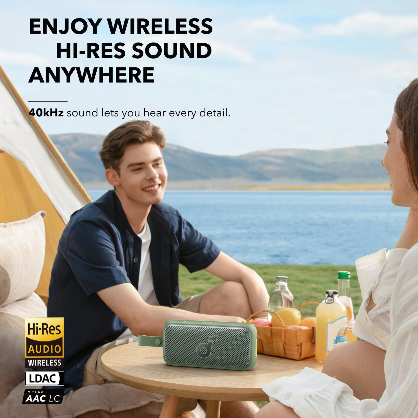 Anker SoundCore Motion 300 Portable Bluetooth Speaker, 30W, TWS, Waterproof, Green A3135061