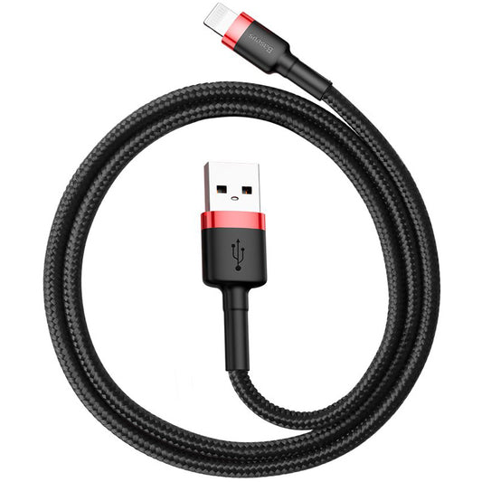 Data and Charging Cable USB-A - Lightning Baseus Cafule, 18W, 0.5m, Red CALKLF-A19