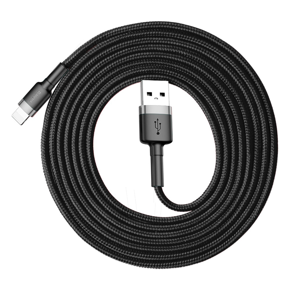 Baseus Cafule USB-A to Lightning Data and Charging Cable, 18W, 2m, Gray CALKLF-CG1