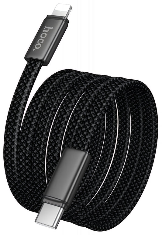USB-C to Lightning Data and Charging Cable HOCO X125, 30W, 1m, Black
