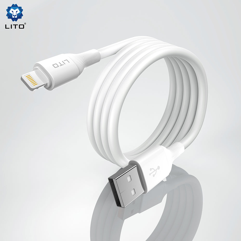 USB-A to USB-C Data and Charging Cable Lito LD06T, 18W, 1m, White