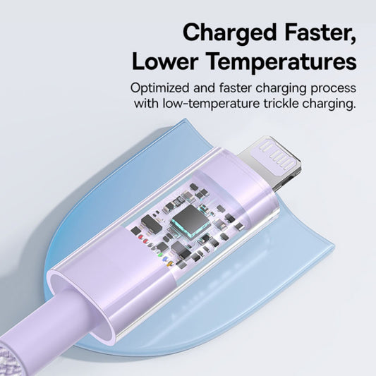 USB-C to Lightning Baseus Gem Data and Charging Cable, 20W, 1m, Purple P10373001511-00
