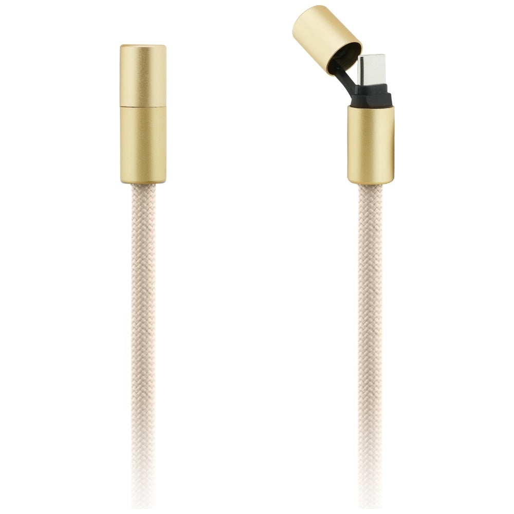 USB-C to USB-C Data and Charging Cable Guess CBDY 4G Charm, 100W, 1.5m, Beige