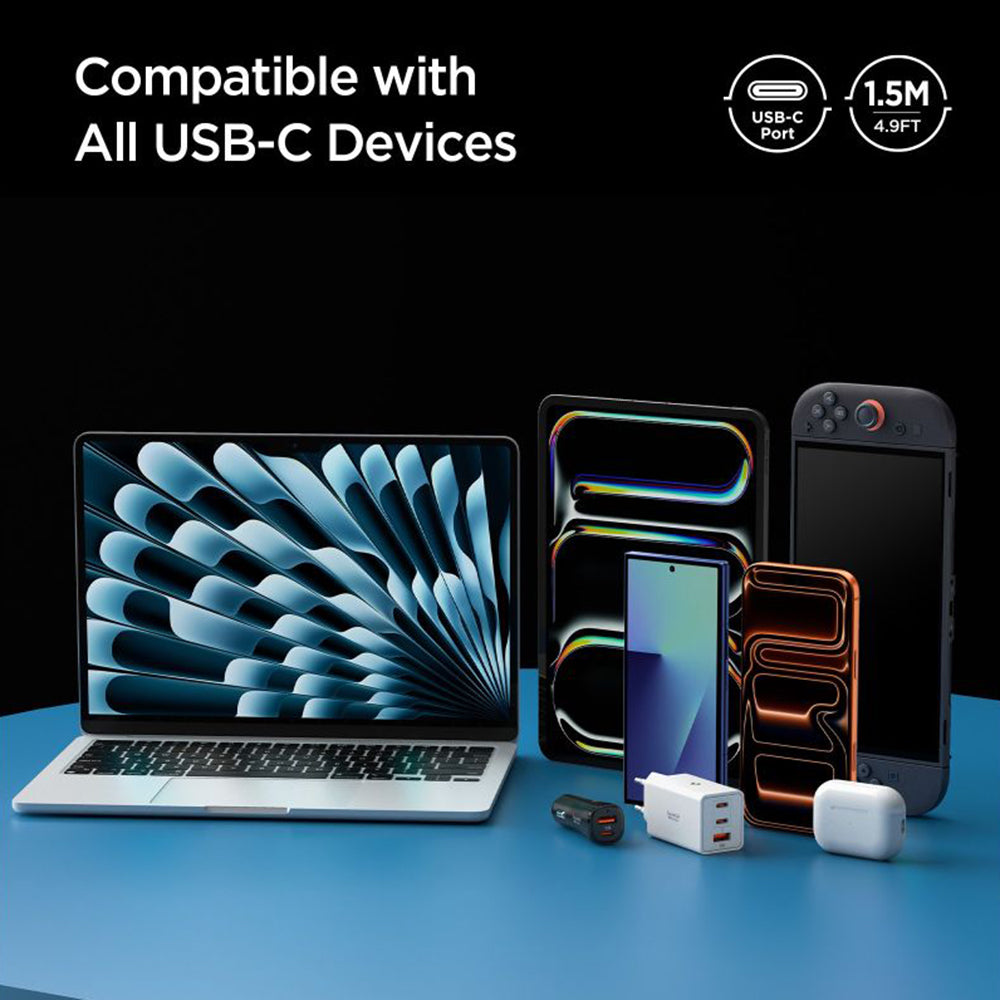 USB-C Data and Charging Cable - USB-C Spigen EB10010CC, 100W, 1m, White ACA08774