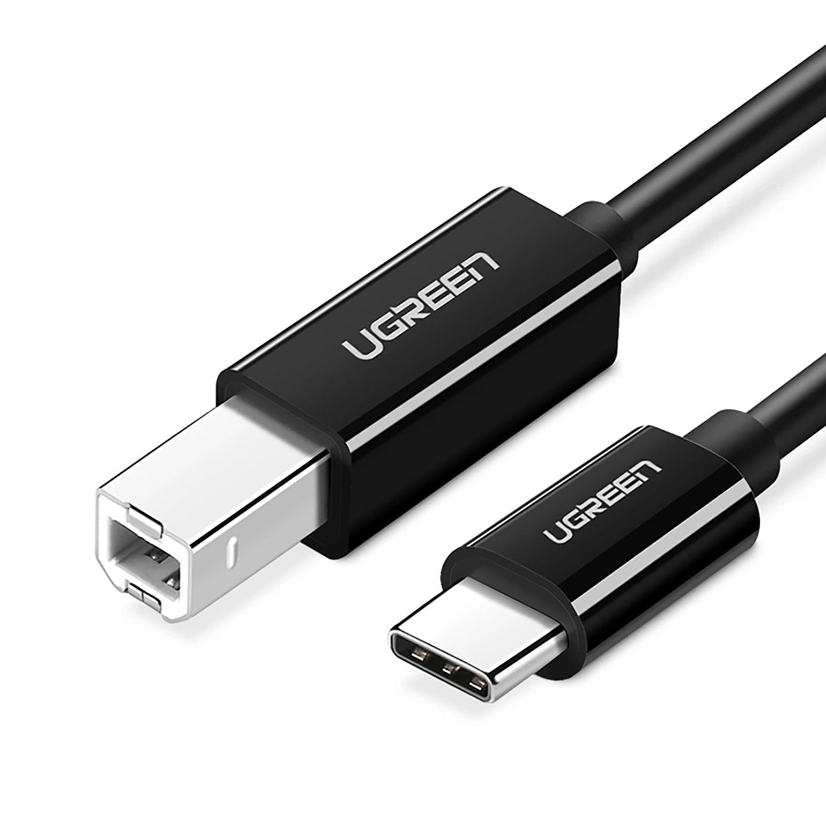 Printer Cable UGREEN US370, USB-C - USB-B, 2m, Black
