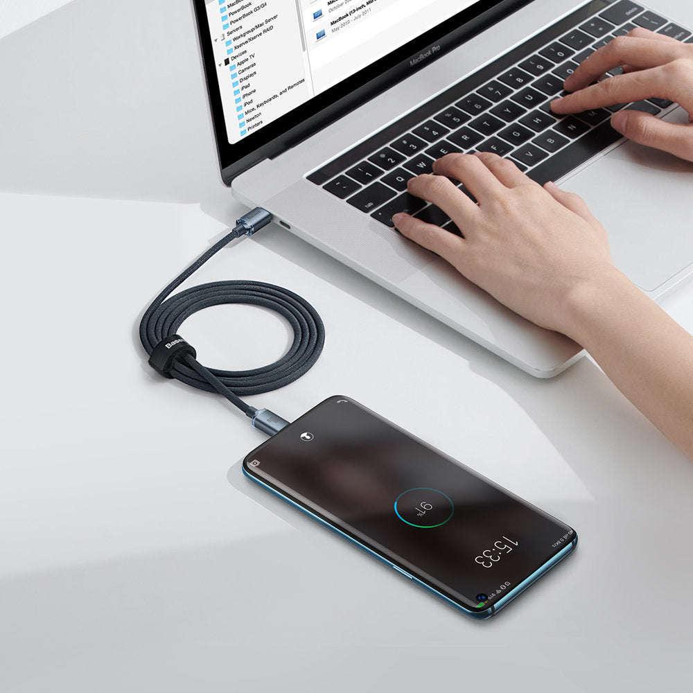 USB-C Data and Charging Cable - USB-C Baseus Crystal Shine Series, 100W, 1.2m, Black CAJY000601