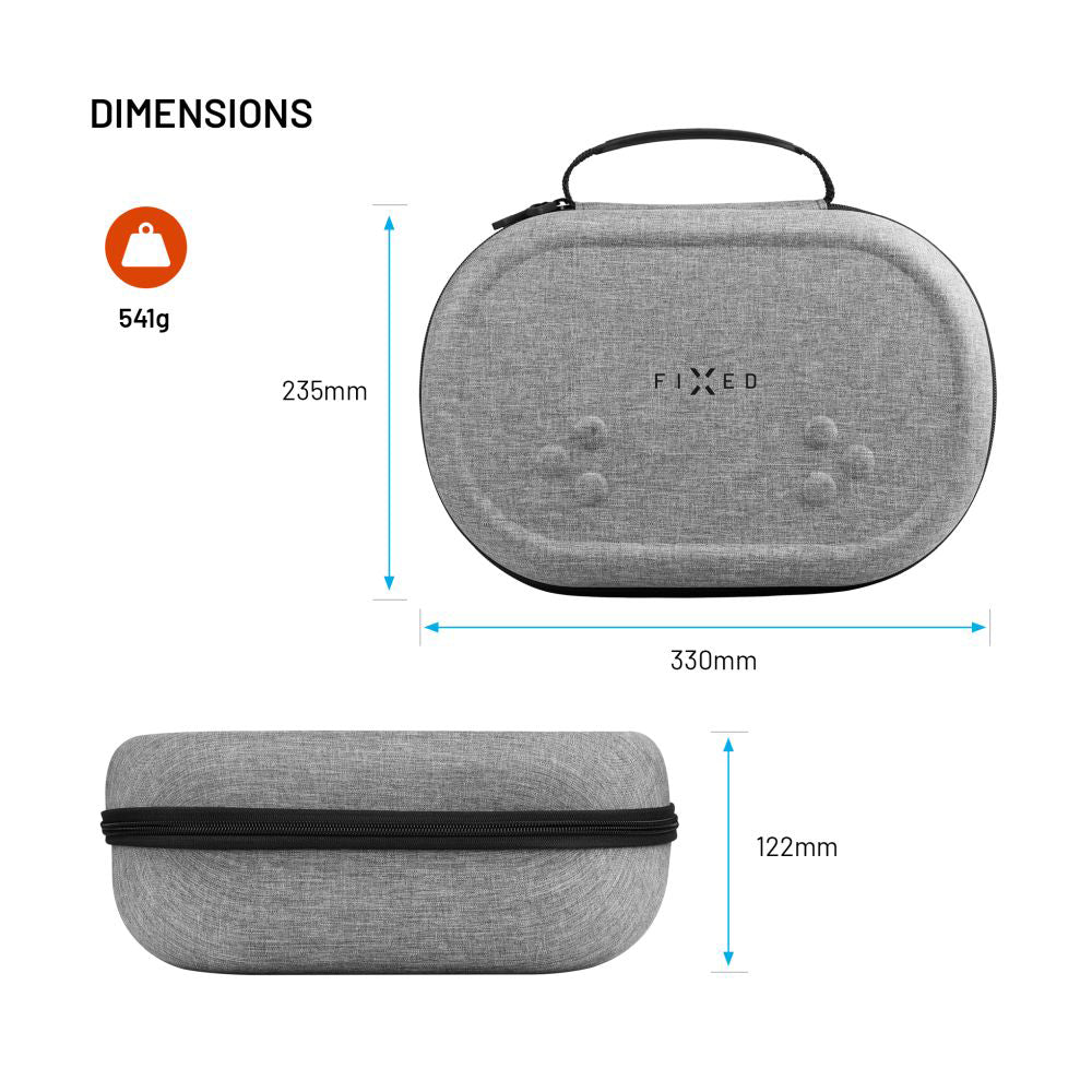 Fixed Protective Case for Meta Quest 3S / 3 VR Glasses, Gray