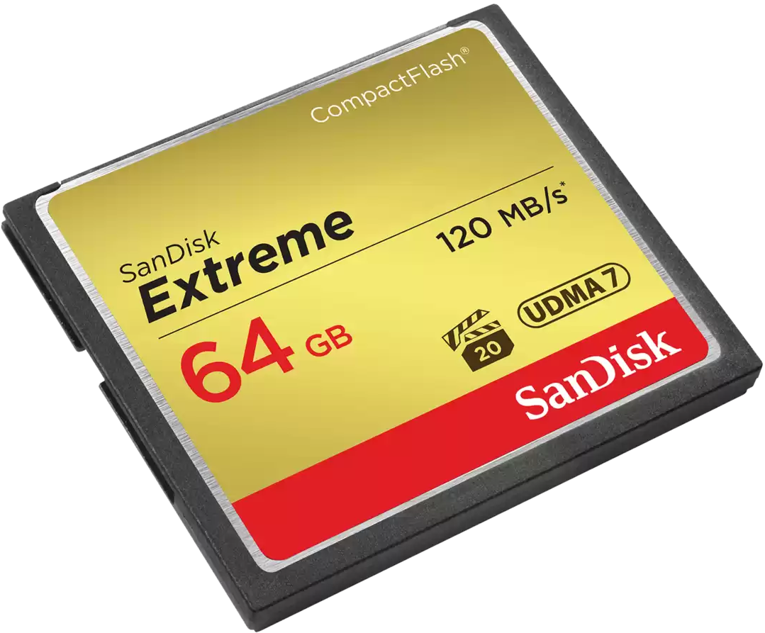 SanDisk Extreme CompactFlash Memory Card, 64Gb, UDMA 7 SDCFXSB-064G-G46