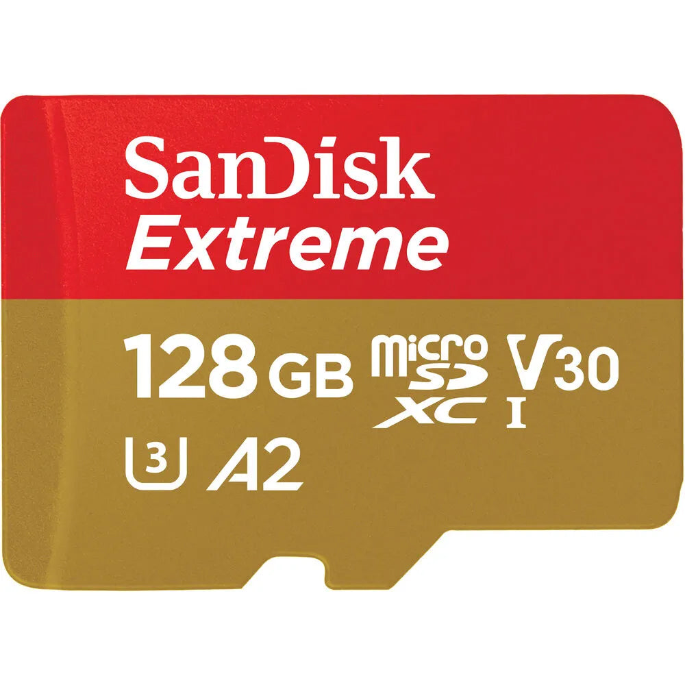 SanDisk Extreme microSDXC Memory Card, 128Gb, Class 10 / UHS-1 U3 SDSQXAA-128G-GN6MN
