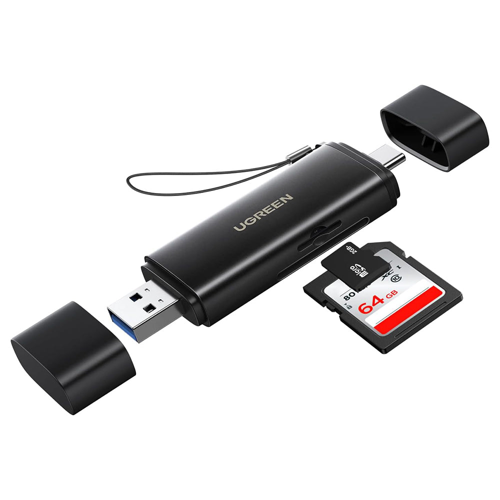 UGREEN CM803 (65024) USB / USB-C Card Reader, SD - microSD, Black