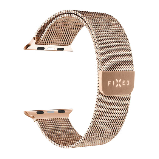 Fixed Mesh Strap for Apple Watch 42mm / 41mm / 40mm / 38mm Series, Rose Gold