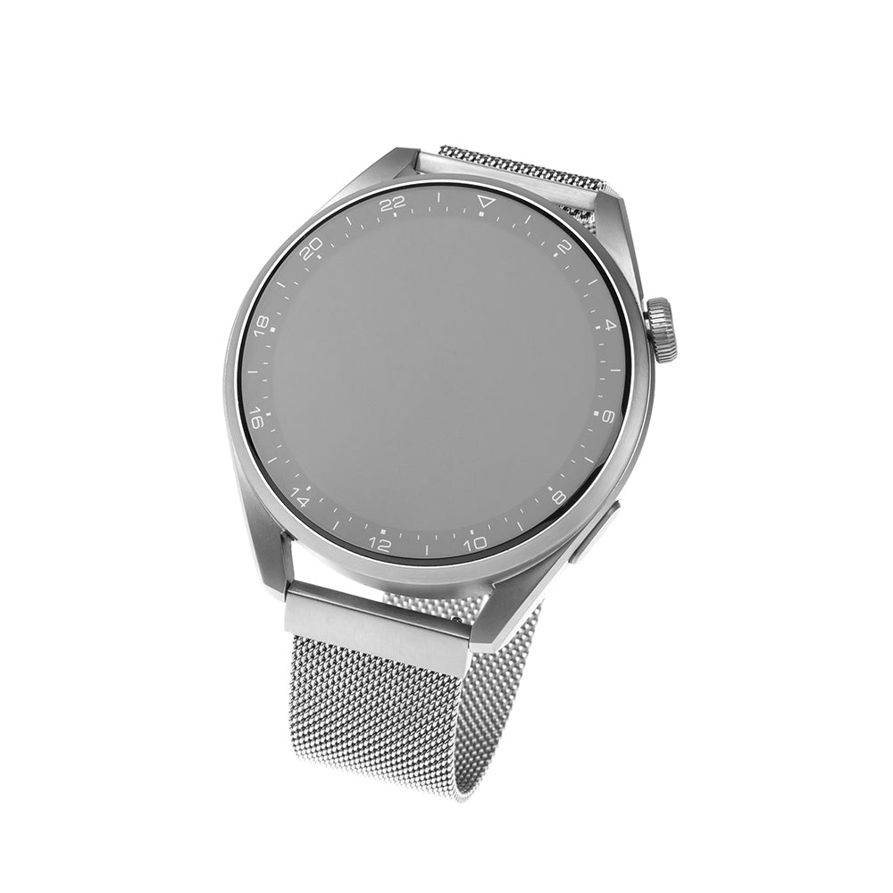 Fixed Mesh Strap for Samsung Galaxy Watch / Huawei Watch Series, 20mm, Silver