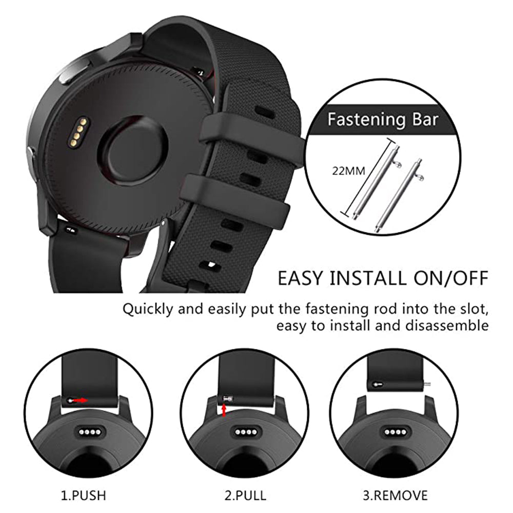 Techsuit W006 Strap for Samsung Galaxy Watch / Huawei Watch Series, 20mm, Black