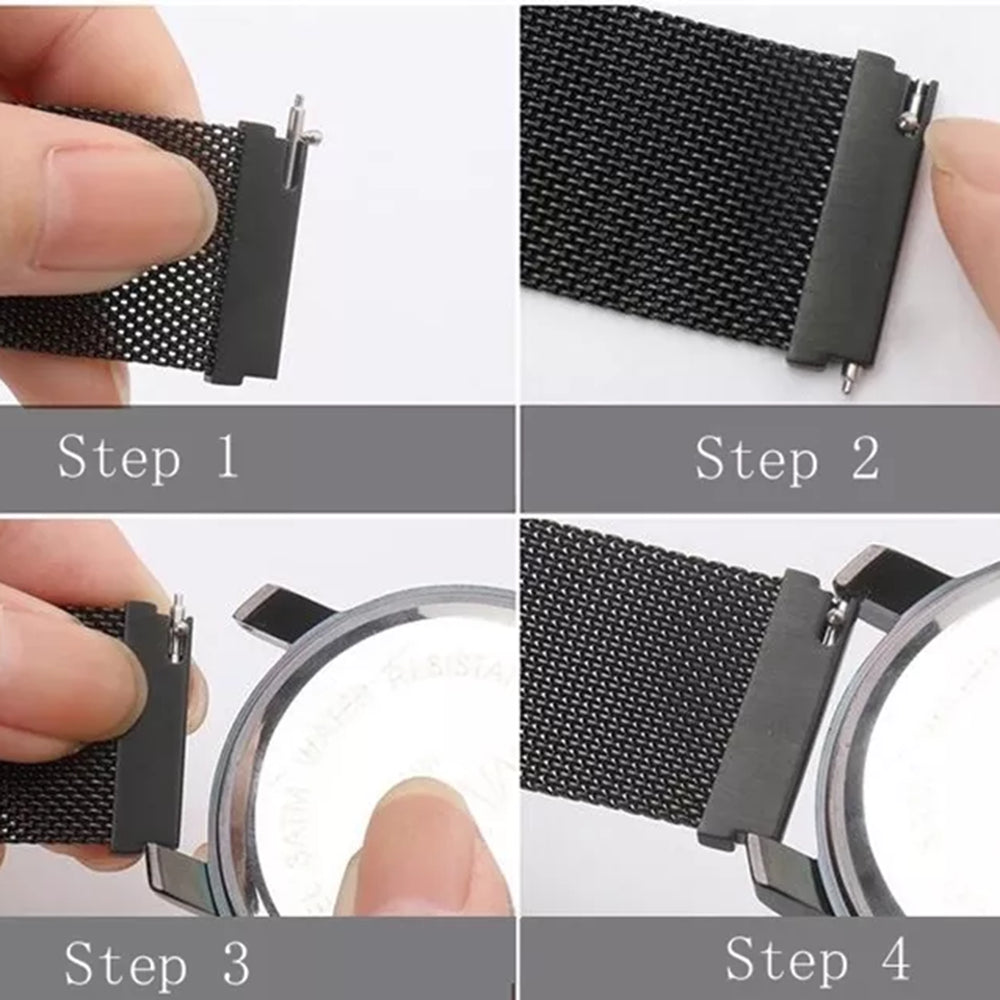 Techsuit W009 Strap for Huawei Watch / Garmin Watch Series, 18mm, Silver