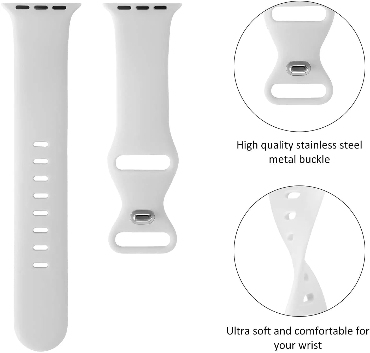 Techsuit W031 Strap for Apple Watch 49mm / 46mm / 45mm / 44mm / 42mm Series, Gray