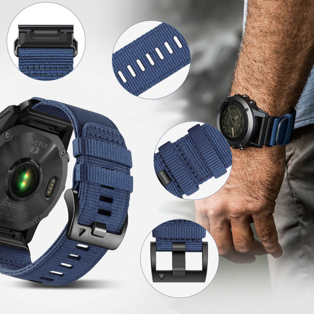 Techsuit W070 Strap for Garmin Instinct / Approach / Fenix Watch Series, 20mm, Dark Green