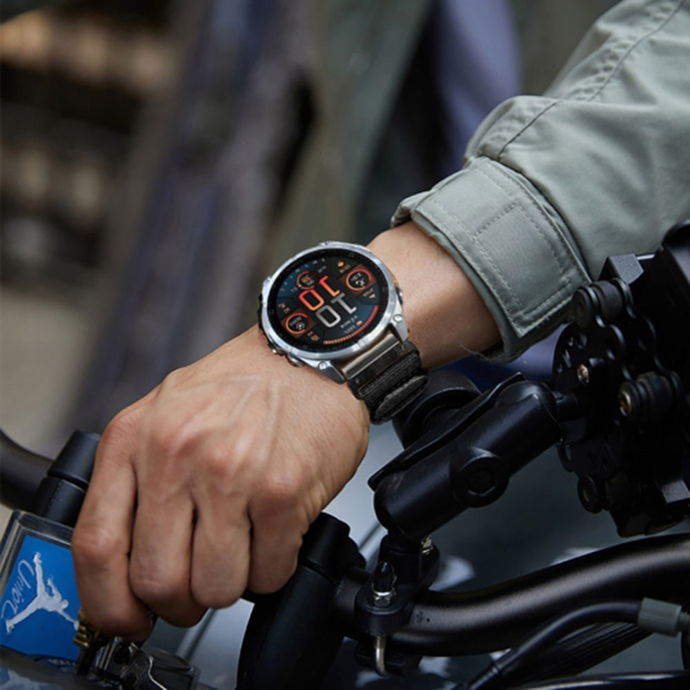 Techsuit W070 Strap for Garmin Watch Fenix / Forerunner / Approach Series, 22mm, Black