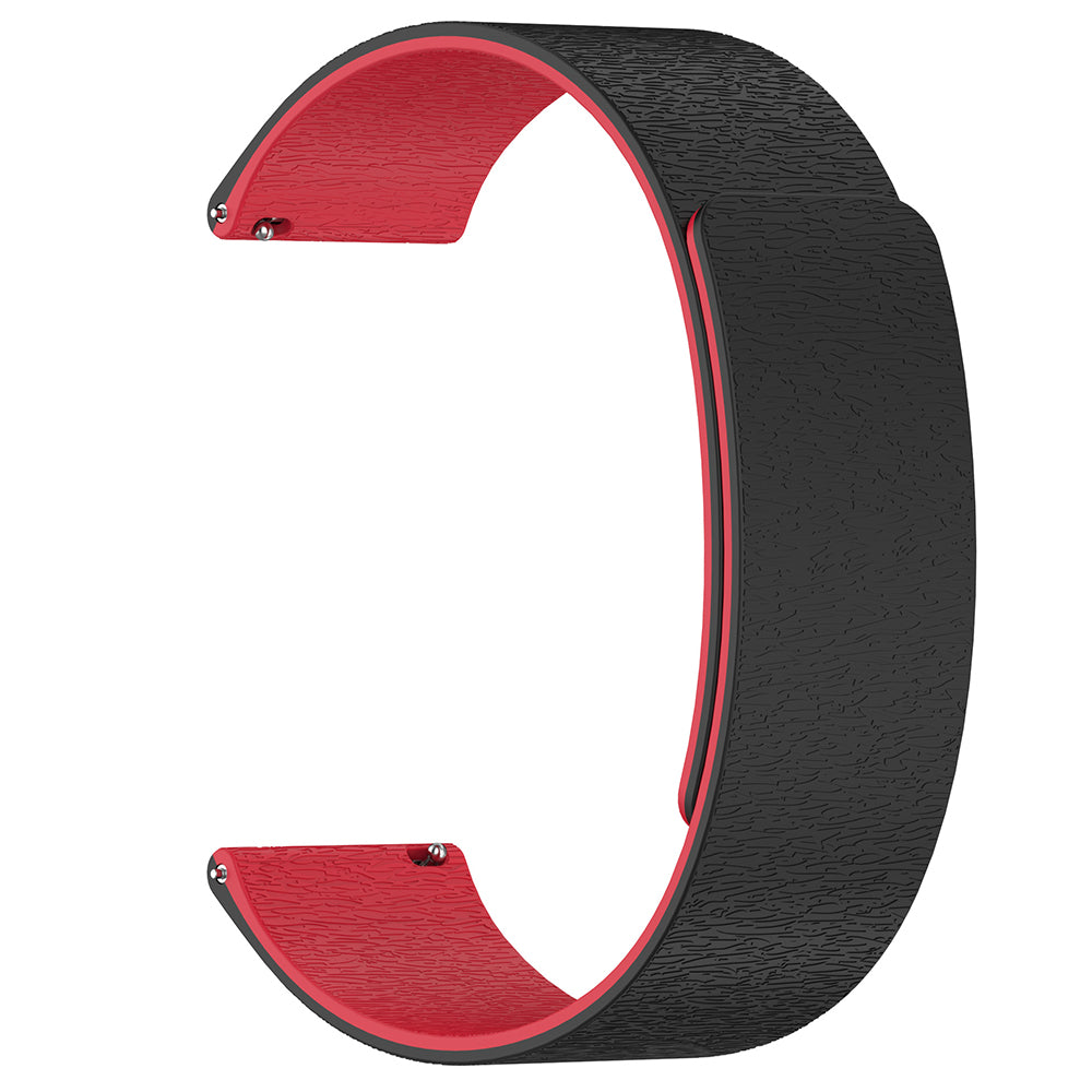 Techsuit W074 Strap for Samsung Galaxy Watch / Huawei Watch Series, 22mm, Black Red