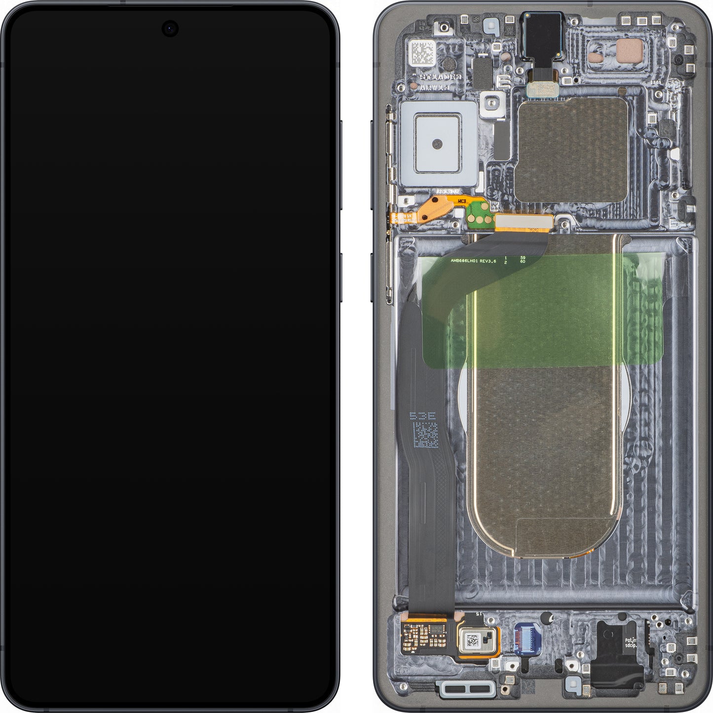 Samsung Galaxy S25 Edge S937 Display with Touchscreen, with Frame, Black (Titanium Jetblack), Service Pack GH82-37224C