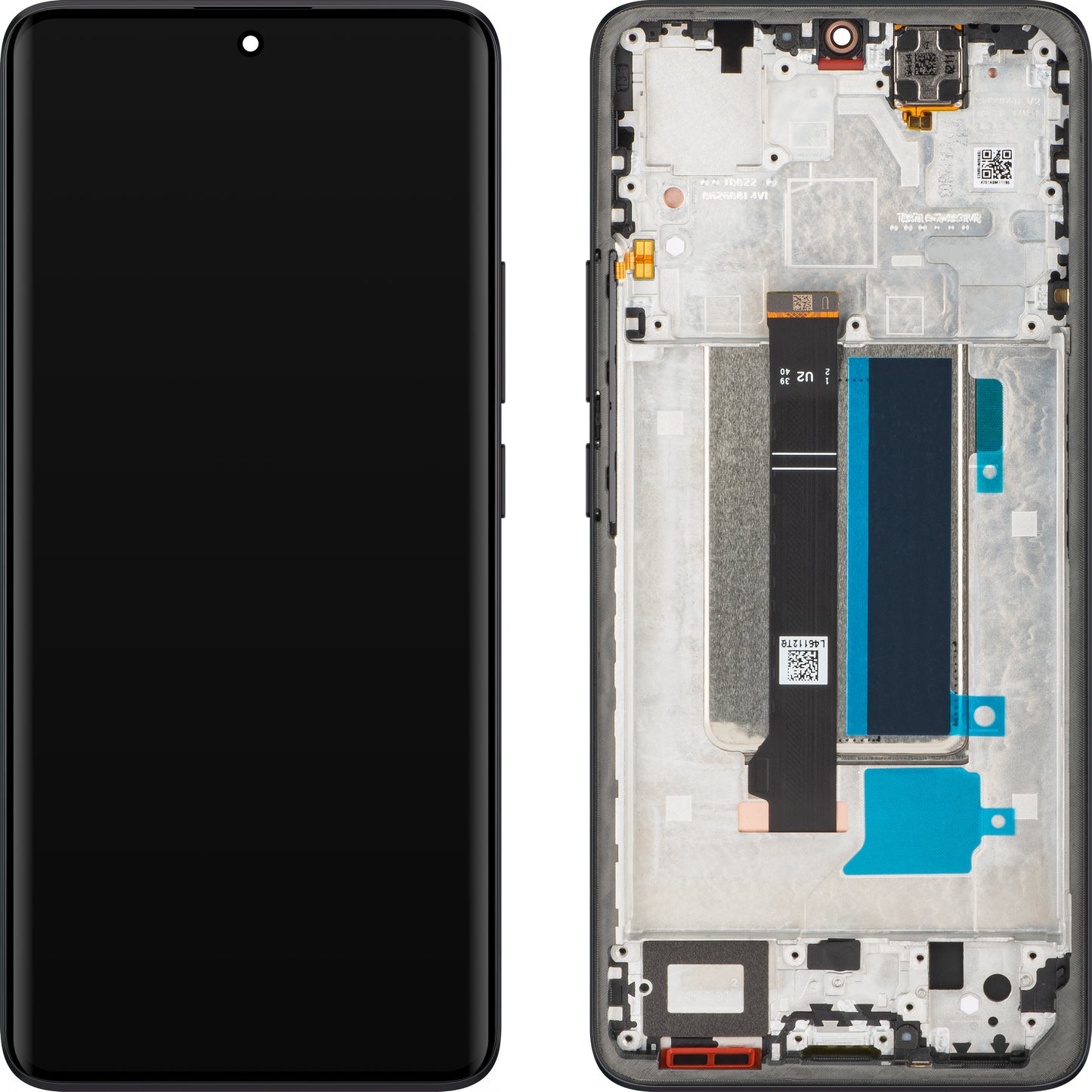 Xiaomi Redmi Note 13 Pro+ Display with Touchscreen, with Frame, Black, Service Pack 560002N16U00