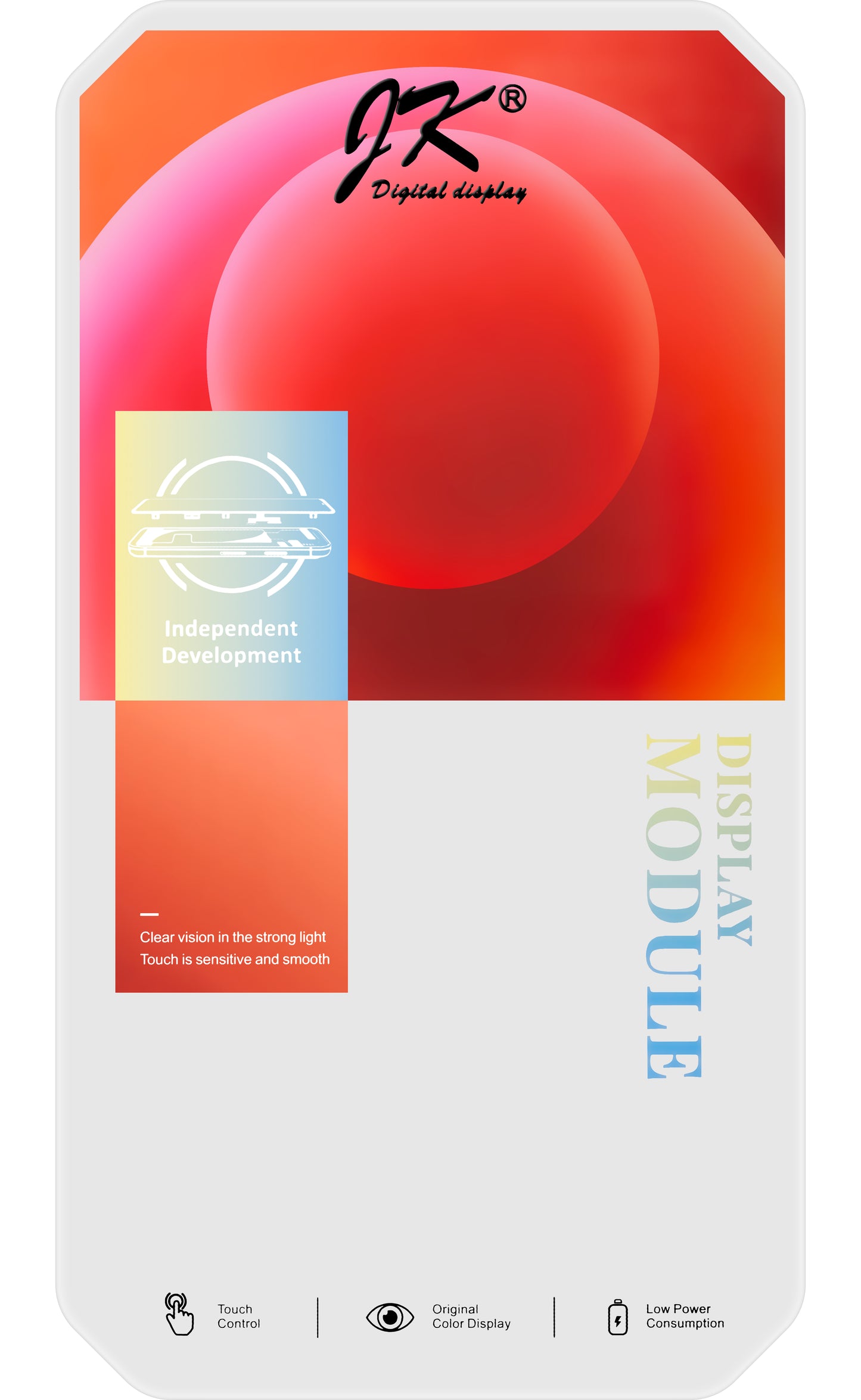 JK Touchscreen Display for Apple iPhone 13, with Frame, Movable IC In-Cell LCD Version, Black