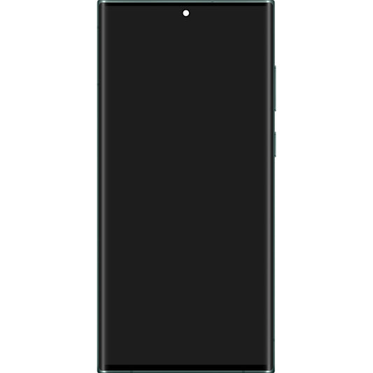 Touchscreen Display Samsung Galaxy S22 Ultra 5G S908, with Frame, Green, Service Pack GH82-27488D