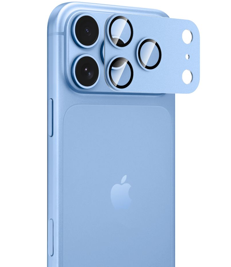 Tech-Protect CamFull Fit+ Rear Camera Protector for Apple iPhone 18 Pro Max, Tempered Glass, Blue