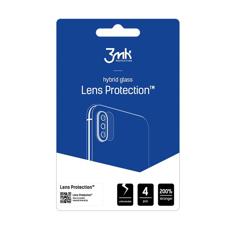 Back Camera Protection Film 3MK Protection for Oppo Find X9 Pro, Tempered Glass, Set of 4 pieces, Transparent