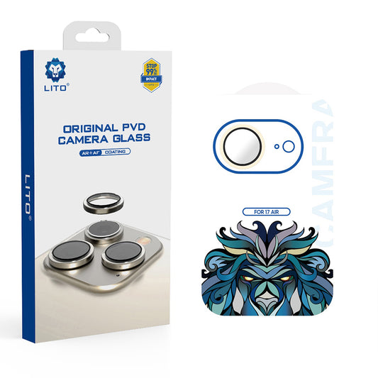 Rear Camera Protection Film Lito Titanium AR for Apple iPhone 17 Air, Tempered Glass, Gold