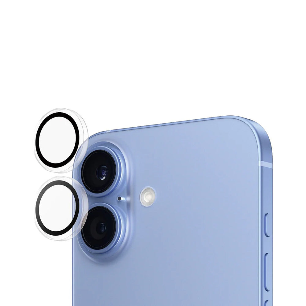 Back Camera Protection Film PanzerGlass Hoops for Apple iPhone 16 Plus / 16, Tempered Glass, Transparent