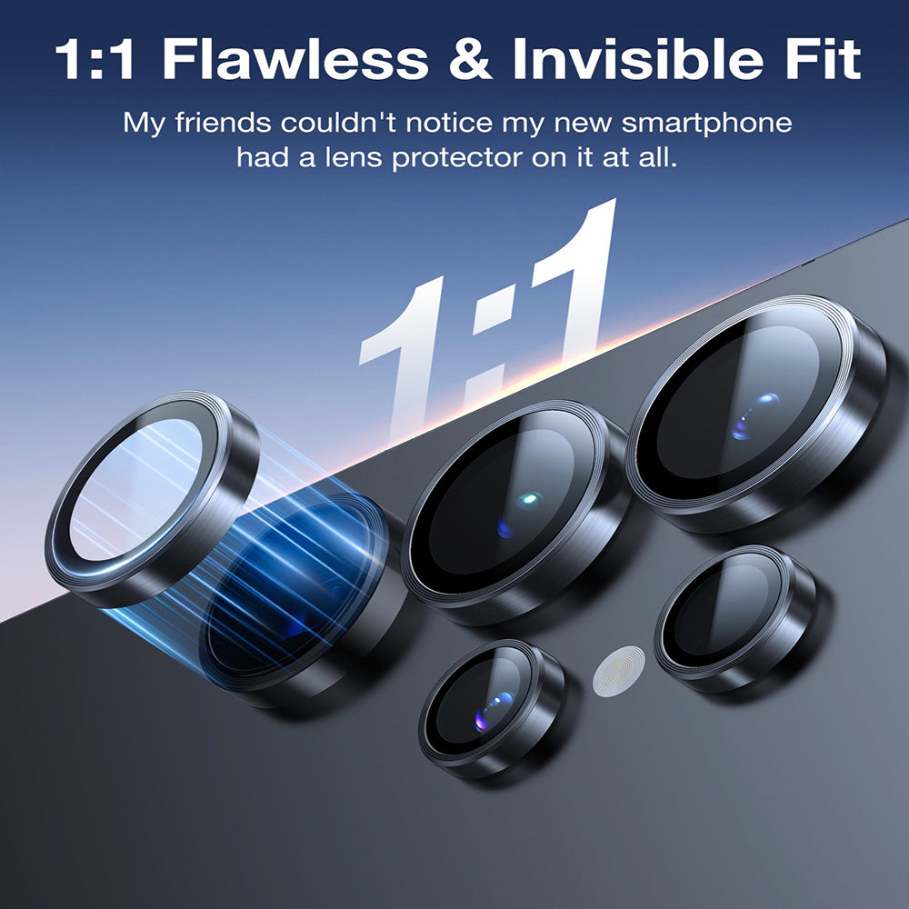 Torras Lensguard Rear Camera Protection Film for Samsung Galaxy S26 Ultra S948, Tempered Glass, Black