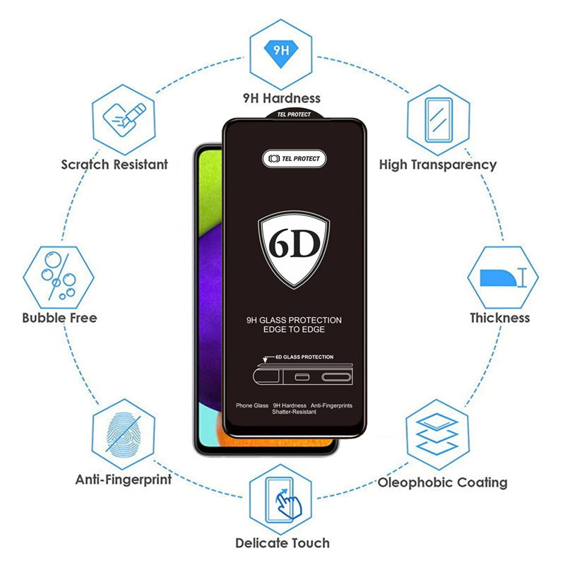 OEM Screen Protector for Samsung Galaxy S26 S942, Tempered Glass, Full Glue, 6D, Black