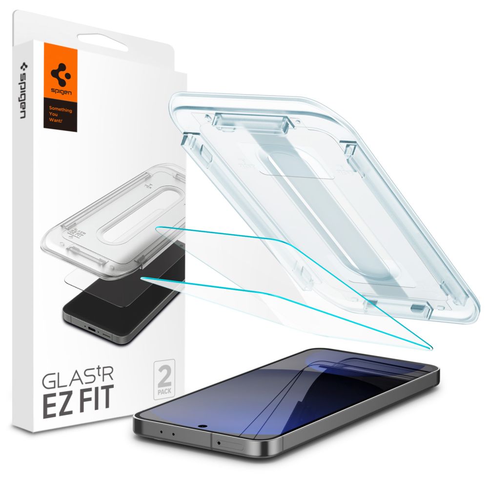 Spigen GlastR EZ FIT Screen Protector for Samsung Galaxy A56 A566 / S24 FE S721, Tempered Glass, Full Glue, Set of 2 pieces AGL08729