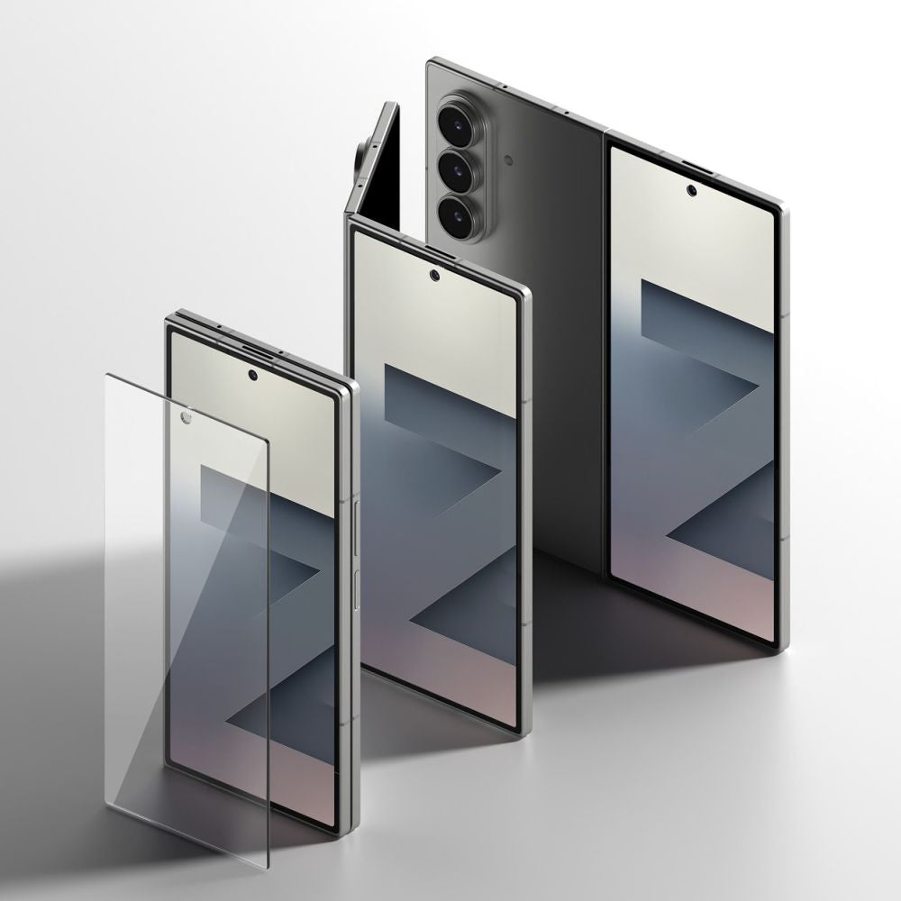 Ringke Easy Slide Exterior Screen Protector for Samsung Galaxy Z Fold7 F966, Tempered Glass, Full Glue, Set of 2 Pieces