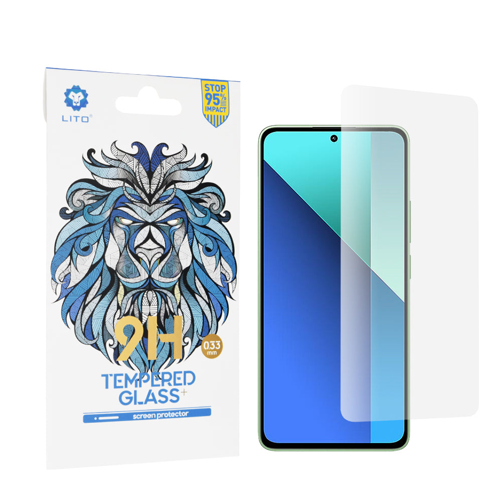 Lito Classic Screen Protector for Xiaomi Redmi Note 13 4G, Tempered Glass, Full Glue, 2.5D