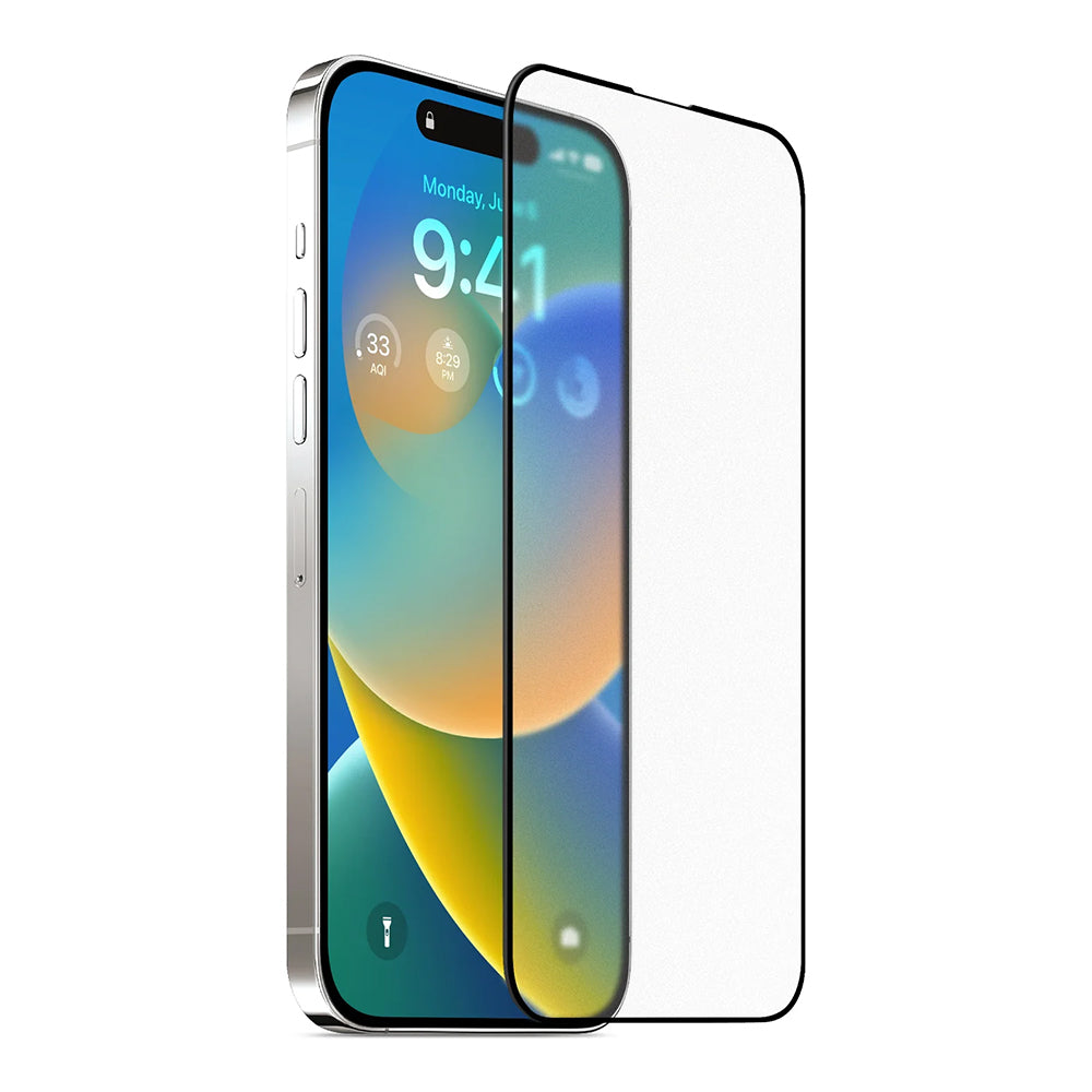 Anank 5X Reinforced Matte Screen Protector for Apple iPhone 17, Tempered Glass, Full Glue, 2.5D, Black