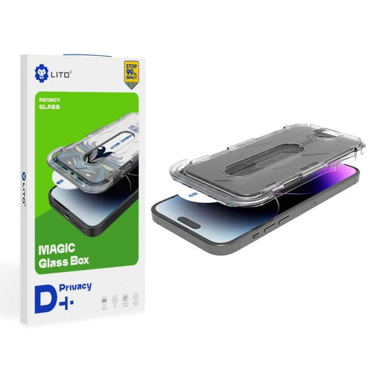 Privacy Screen Protector Lito Magic Glass Box D+ Tools for Apple iPhone 11 / XR, Tempered Glass, Full Glue