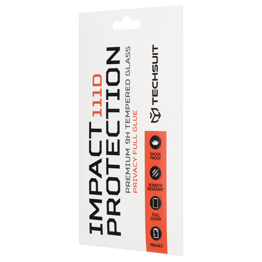 Privacy Techsuit Screen Protector for Samsung Galaxy S26 Ultra S948, Tempered Glass, Full Glue, 111D