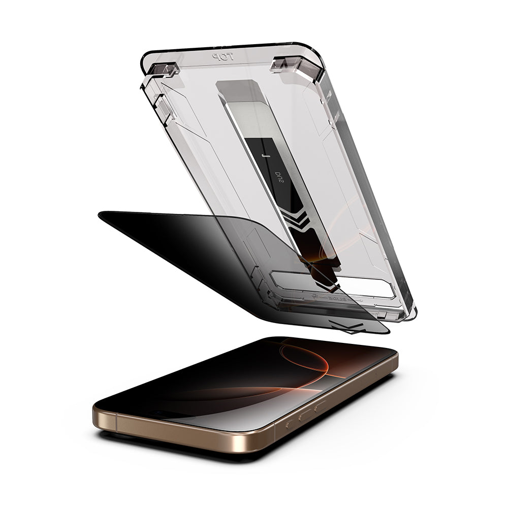 Privacy Screen Protector Techsuit TitanGlass for Apple iPhone 17 Pro, Tempered Glass, Full Glue, Set of 2 Pieces